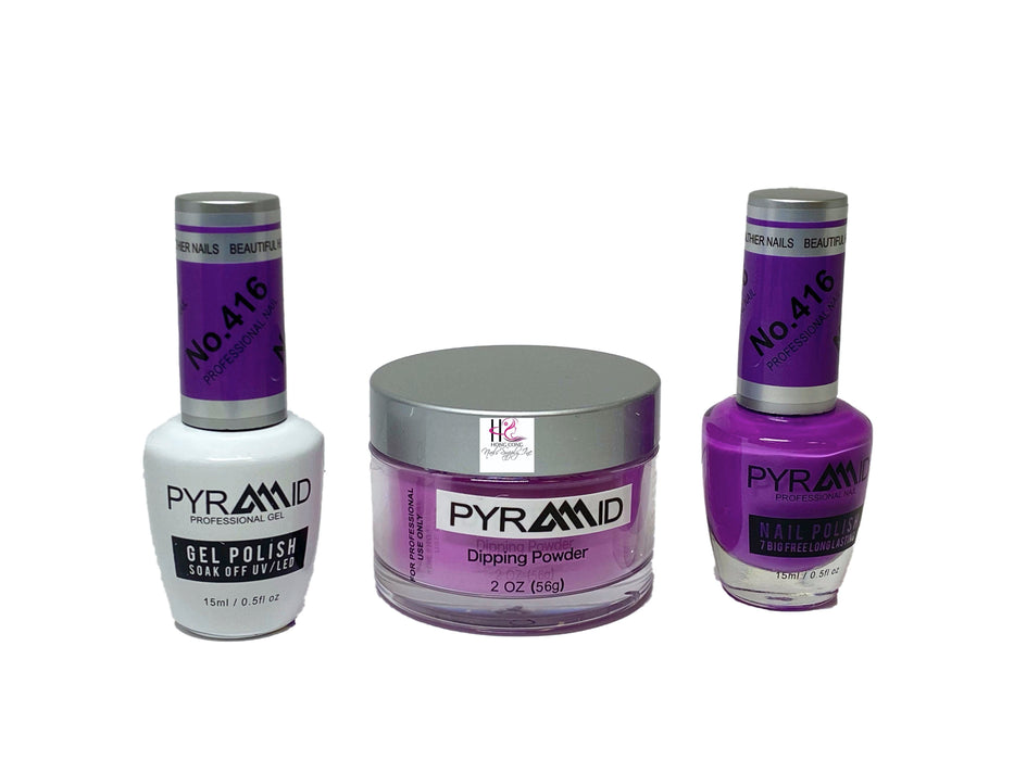 Pyramid 3 in 1  (GEL+LQ+Dip) # 416