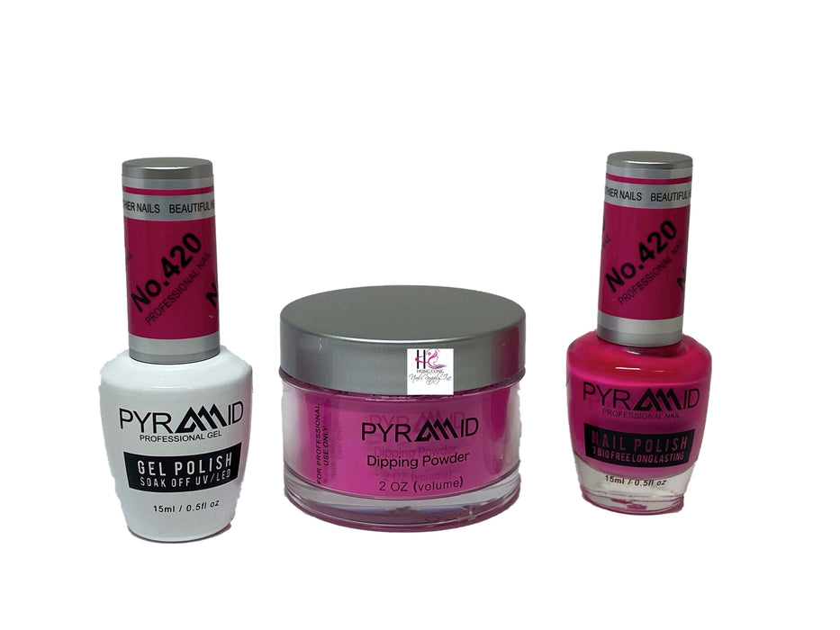 Pyramid 3 in 1  (GEL+LQ+Dip) # 420